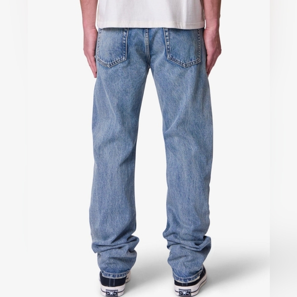 NWT! MNML Medium Blue Straight Jeans For Men - Picture 3 of 8